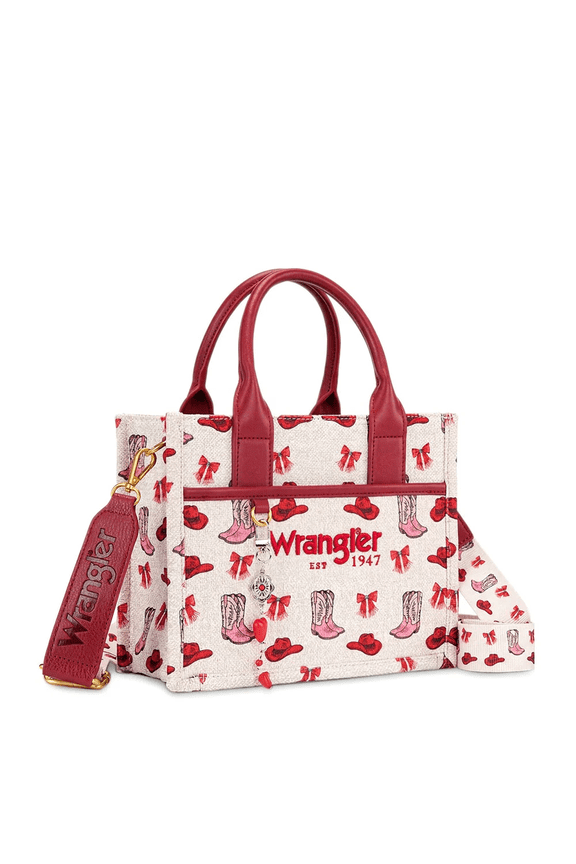 Rodeo Icons Canvas Tote Pink - Ladies Purses  - Wg524-8120Spk