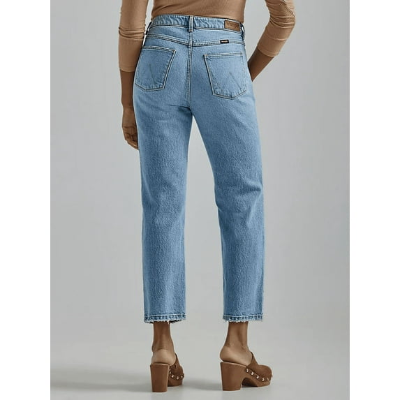 Wrangler Rodeo Straight Desctructe Crop - Ladies Jeans - 112333492