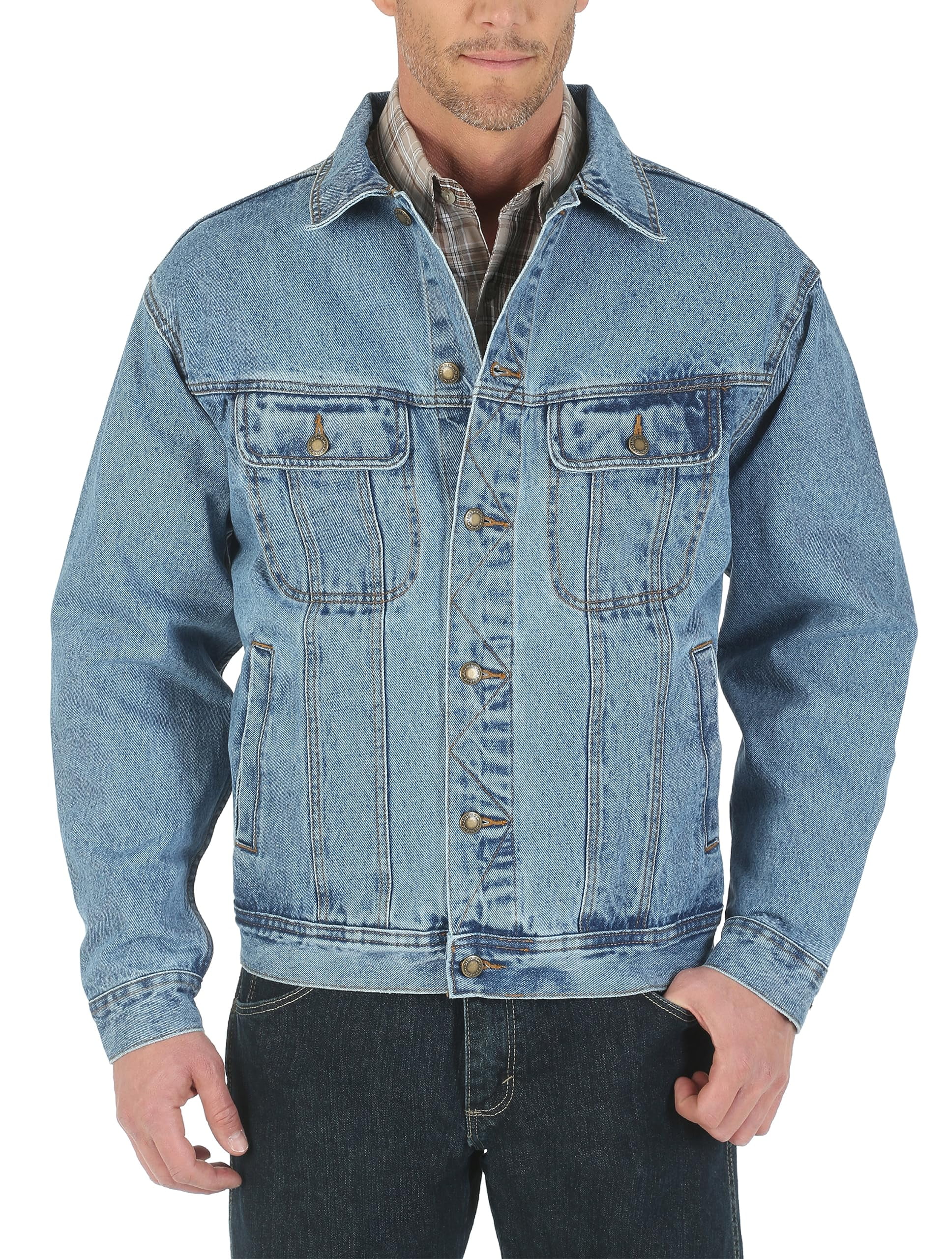 Wrangler Rugged Wear Unlined Mens Large Jean Jacket