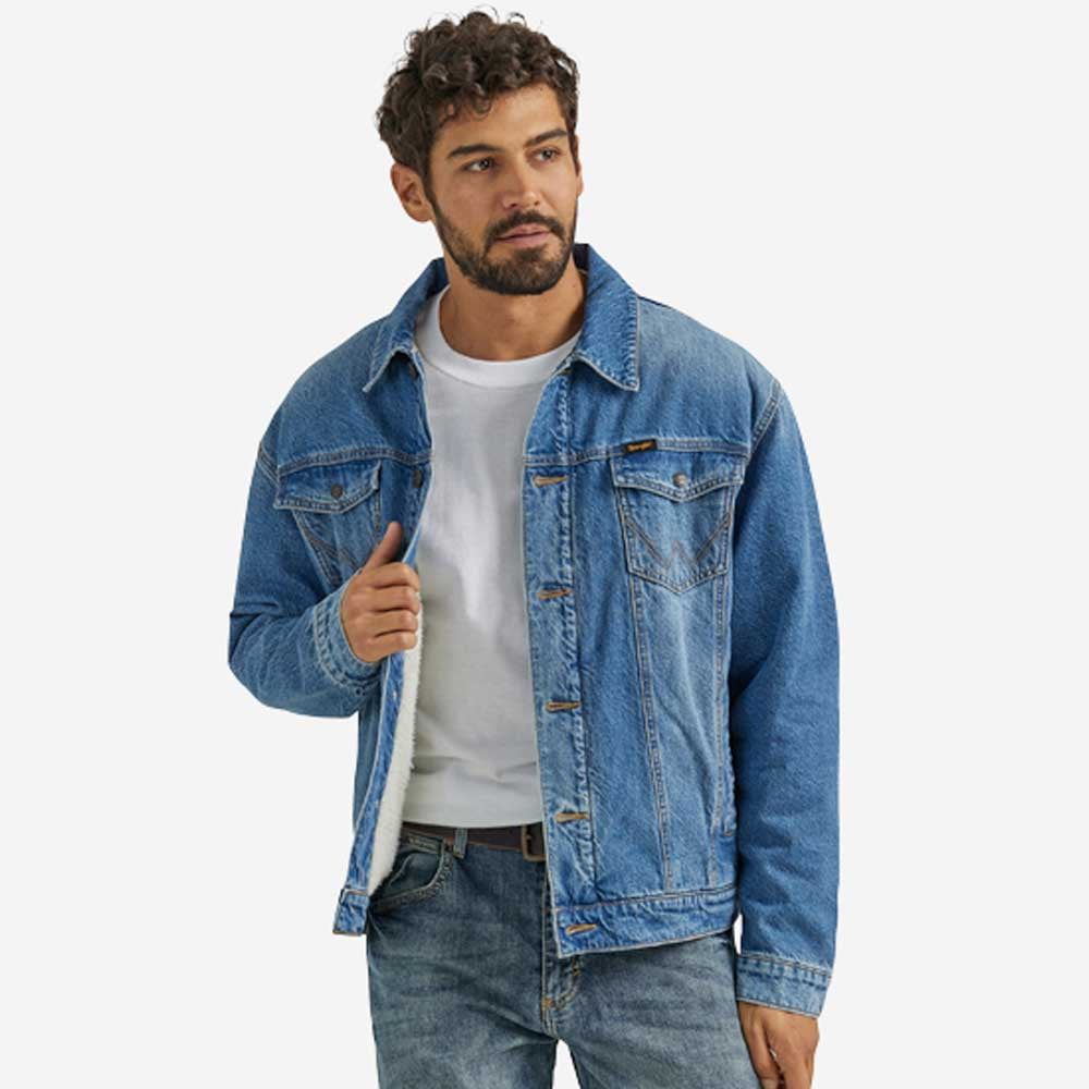 Free Shipping! Wrangler Men's Denim Trucker Jacket - Walmart.com Free Shipping! Wrangler Men's Denim Trucker Jacket - Walmart.com