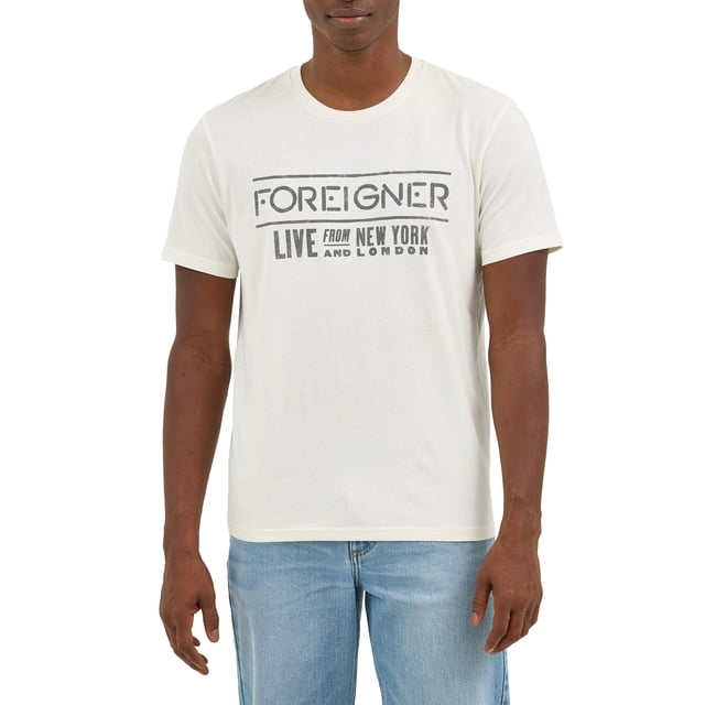 Wrangler® Men's Short Sleeve Foreigner Graphic Band Tee, Sizes S-3XL