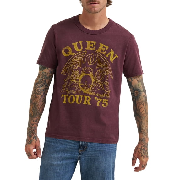 Wrangler® Men's Short Sleeve Queen Graphic Band Tee, Sizes S-3XL