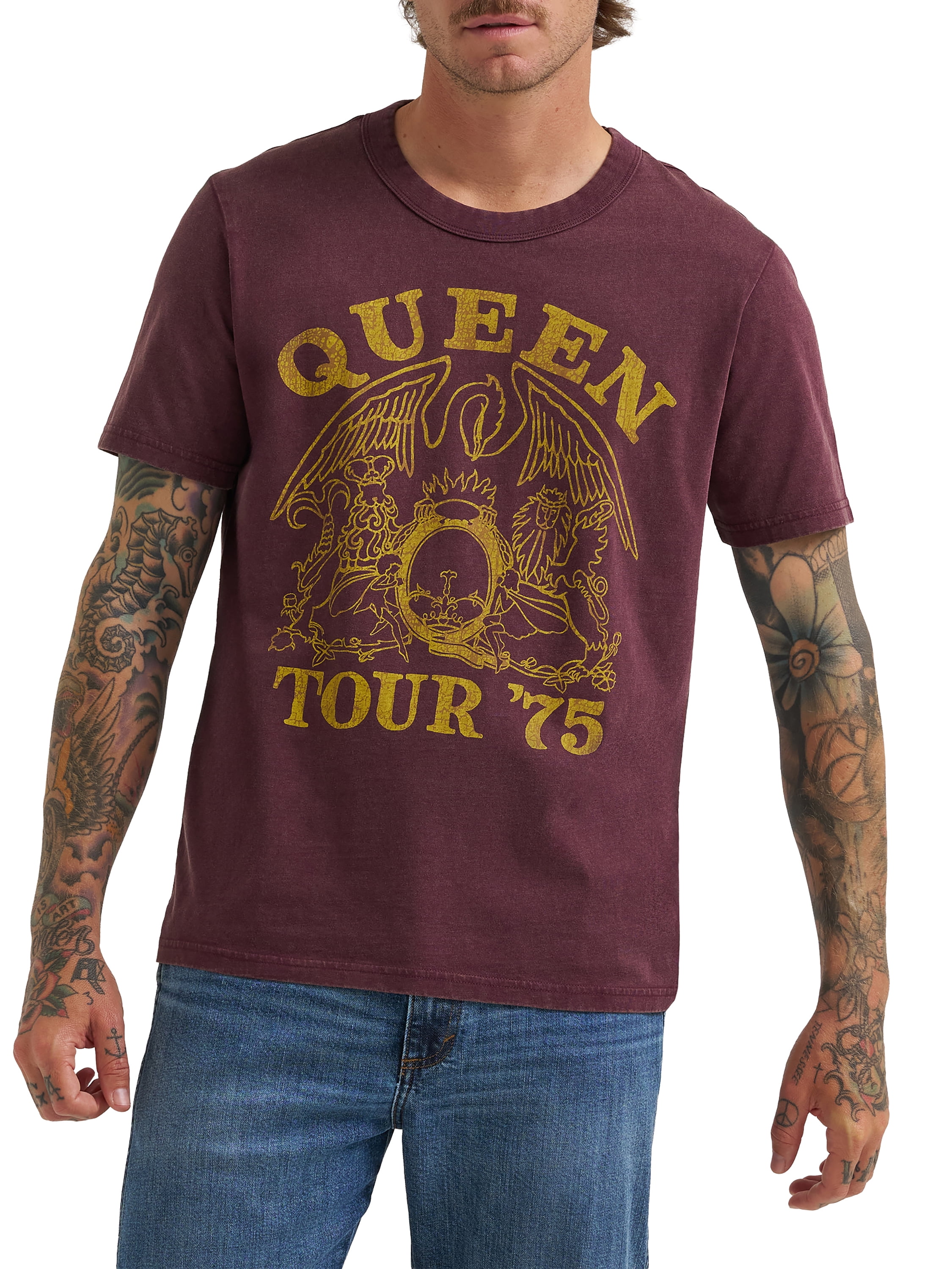 Wrangler® Men's Short Sleeve Queen Graphic Band Tee, Sizes S-3XL