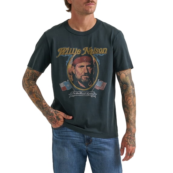 Wrangler® Men's Short Sleeve Willie Nelson Graphic Tee, S-3XL
