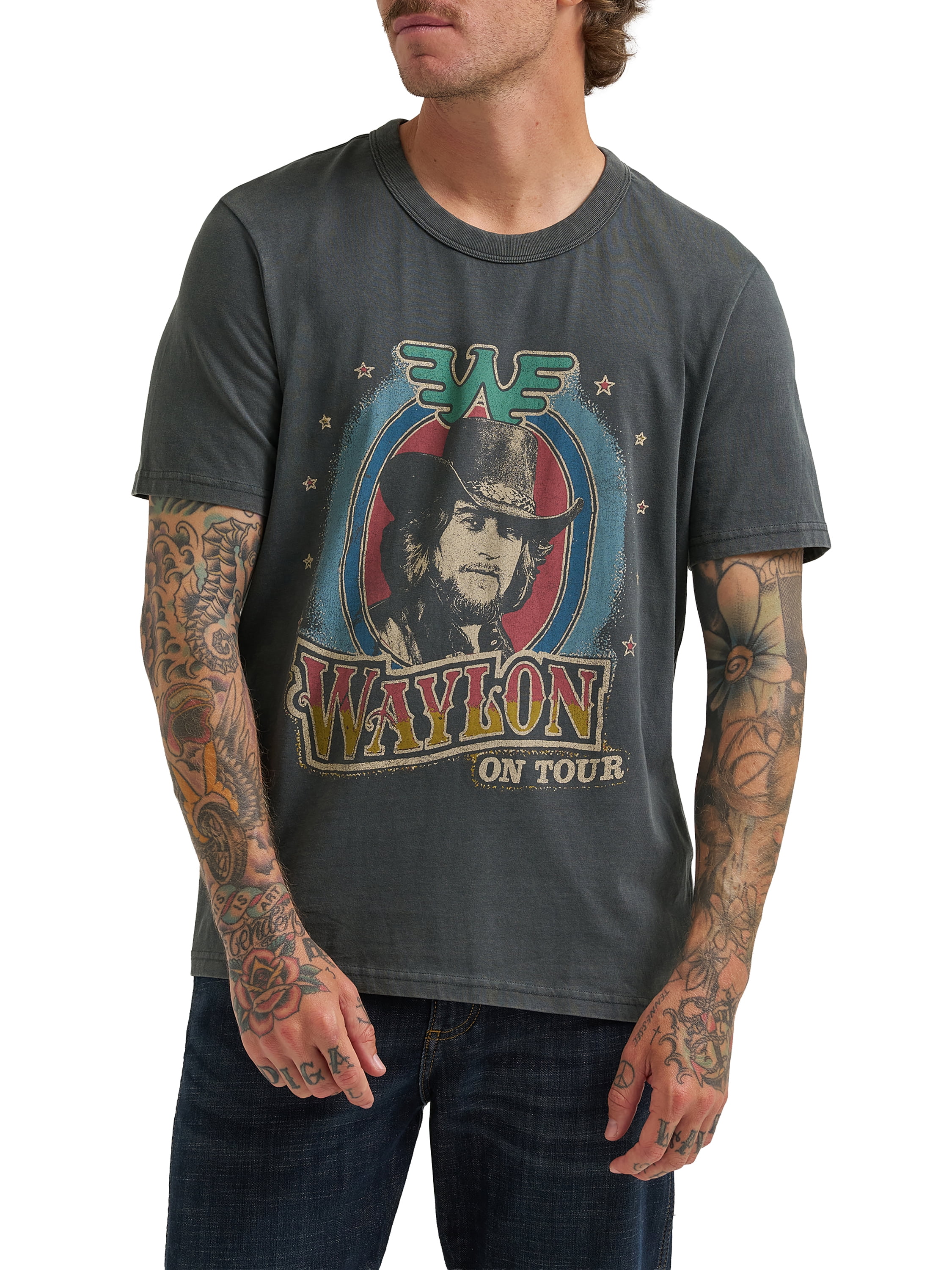 Wrangler® Men's Short Sleeve Waylon Jennings Graphic Tee, S-3XL