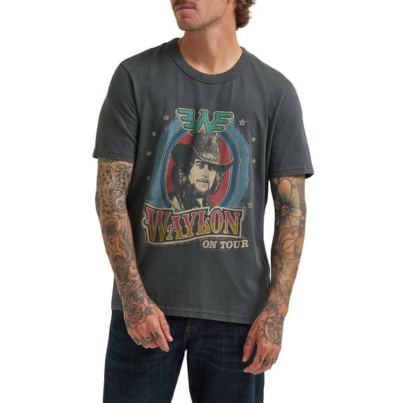 Wrangler® Men's Short Sleeve Waylon Jennings Graphic Tee, S-3XL