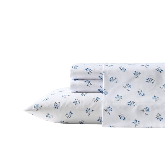 Wrangler Sketchy Ditsy Microfiber Blue 4 Piece Sheet Set-King