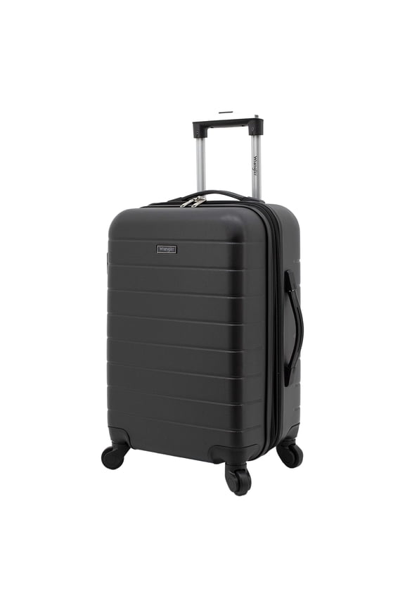 Smart Luggage Set with Cup Holder and USB Port, Black, 20-Inch Carry-On