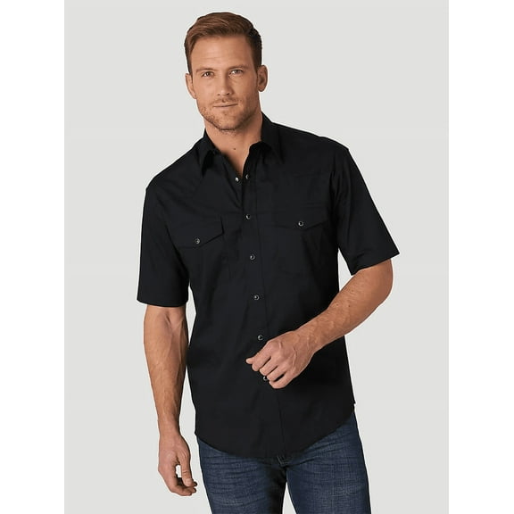 Wrangler Sport Black Western Snap Shirt - Mens Shirt  - 71106Bk