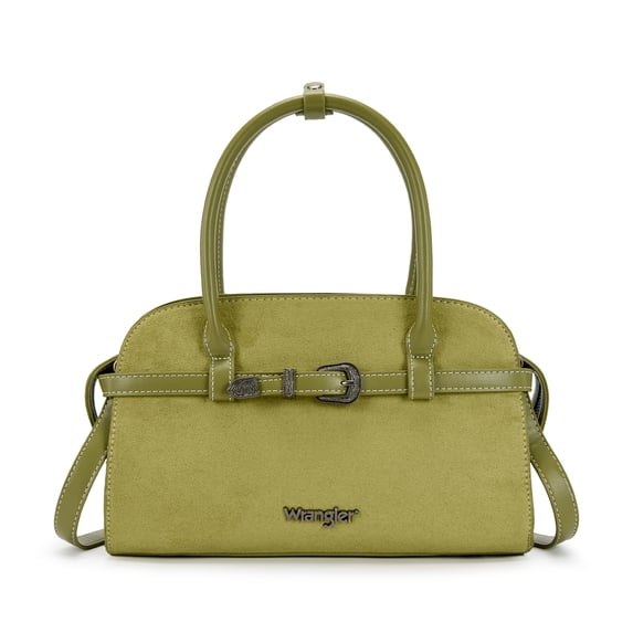 Wrangler Suede Handbag for Women Small Satchel Crossbody Bag Western Purse, Green