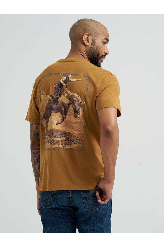 Mens Tabacco Brown Logo Tee