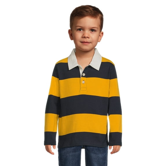 Wrangler Toddler Boys’ Long Sleeve Polo Shirt, Size 2T-5T