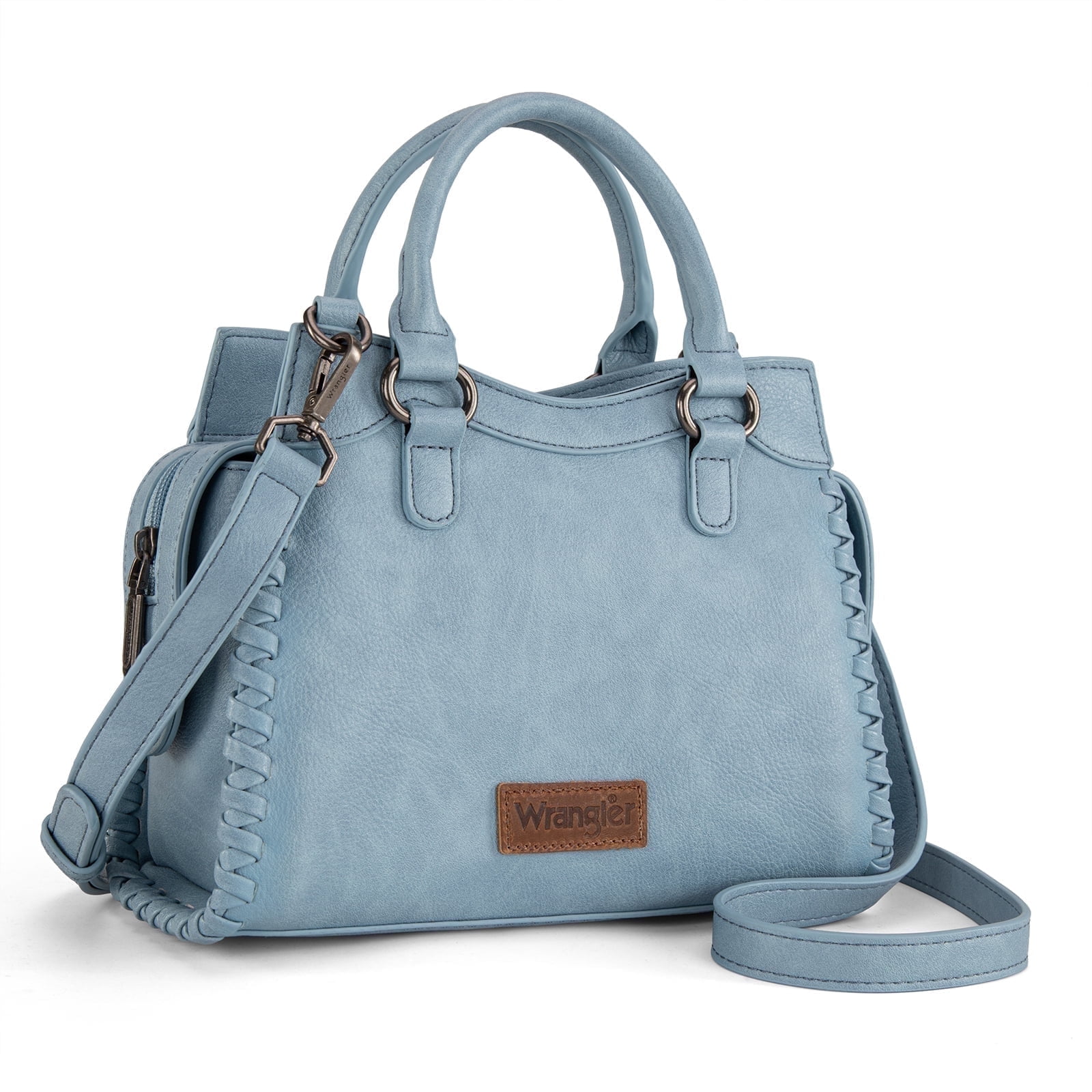 Wrangler Purses for Women Carry All Handbags Small Crossbody Purses with Zipper, Jean