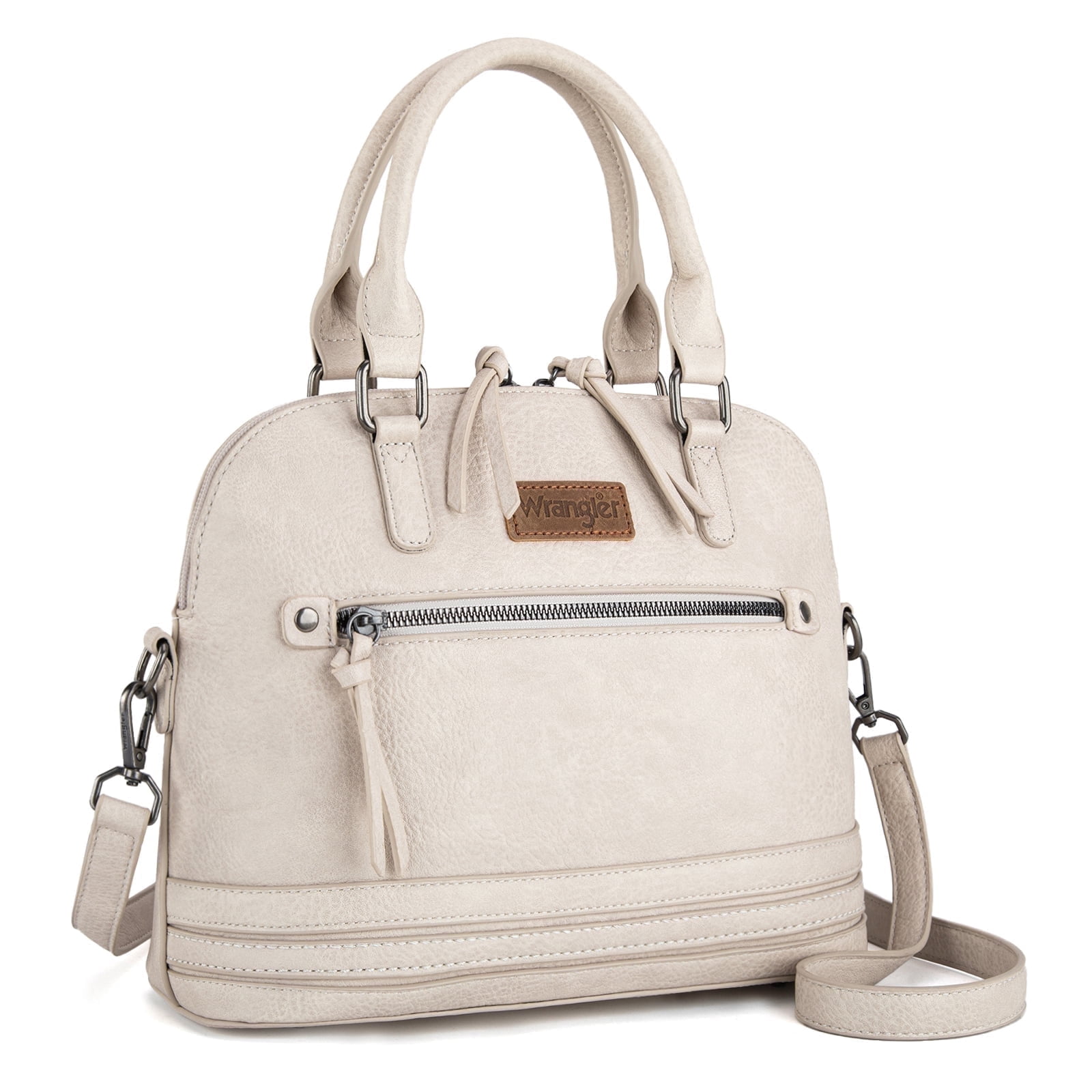 Wrangler Top-Handle Bags for Women Laptop Crossbody Tote Bag Purse, Off-White