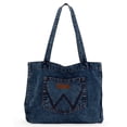 thumbnail image 1 of Wrangler Tote Bag for Women Large Denim Purses for Work Travel, Jean, 1 of 7