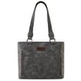 thumbnail image 1 of Wrangler Distressed Tote Bag for Women Western Purse Multi Pockets Handbags and Shoulder Bag, Braided-frost Grey, 1 of 7