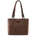 thumbnail image 1 of Wrangler Distressed Tote Bag for Women Western Purse Multi Pockets Handbags and Shoulder Bag, Braided-coffee Bean, 1 of 6