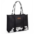 thumbnail interactive-video image 1 of Wrangler Tote Bags for Women Top-handle Handbags and Purses for Women, Black, 1 of 8