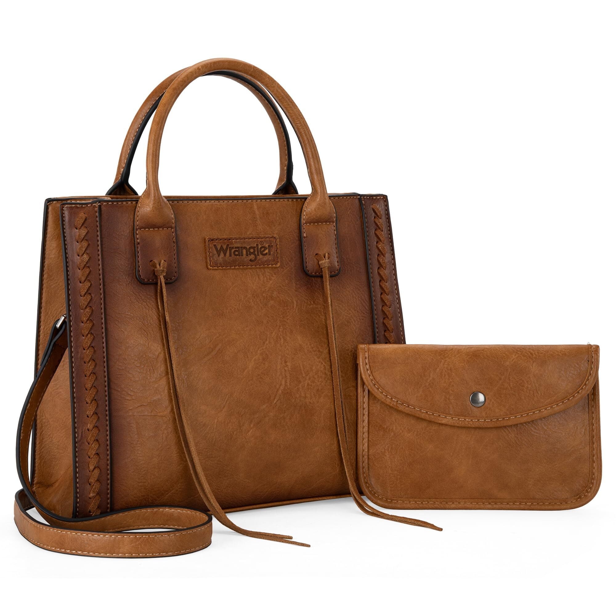 Wrangler Tote Bag for Women Western Cowhide Purse and Wallet Set