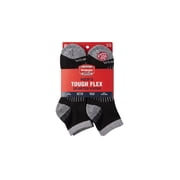 Peak Light Compression Ankle Socks for Men, Size 6-12, Black, 6 Pairs