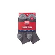 Peak Light Compression Ankle Socks for Men, Size 6-12, Gray, 6 Pairs