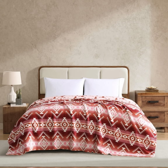 Wrangler Jericho Reversible Pink Twin Blanket