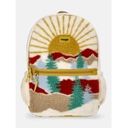Unisex 17" Plush Almond Milk Sunset Backpack, Beige