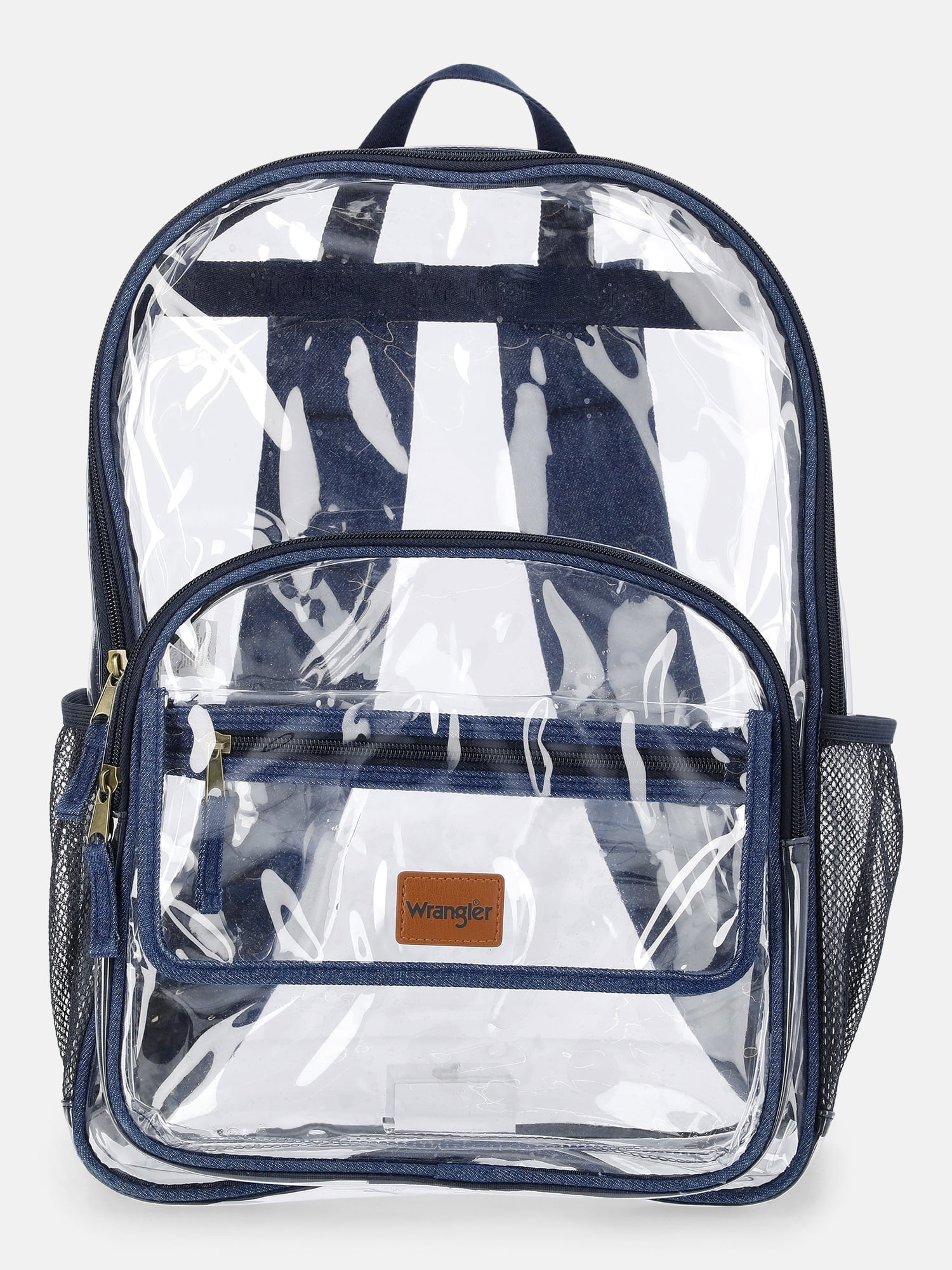 Unisex Clear & Denim Backpack, Blue
