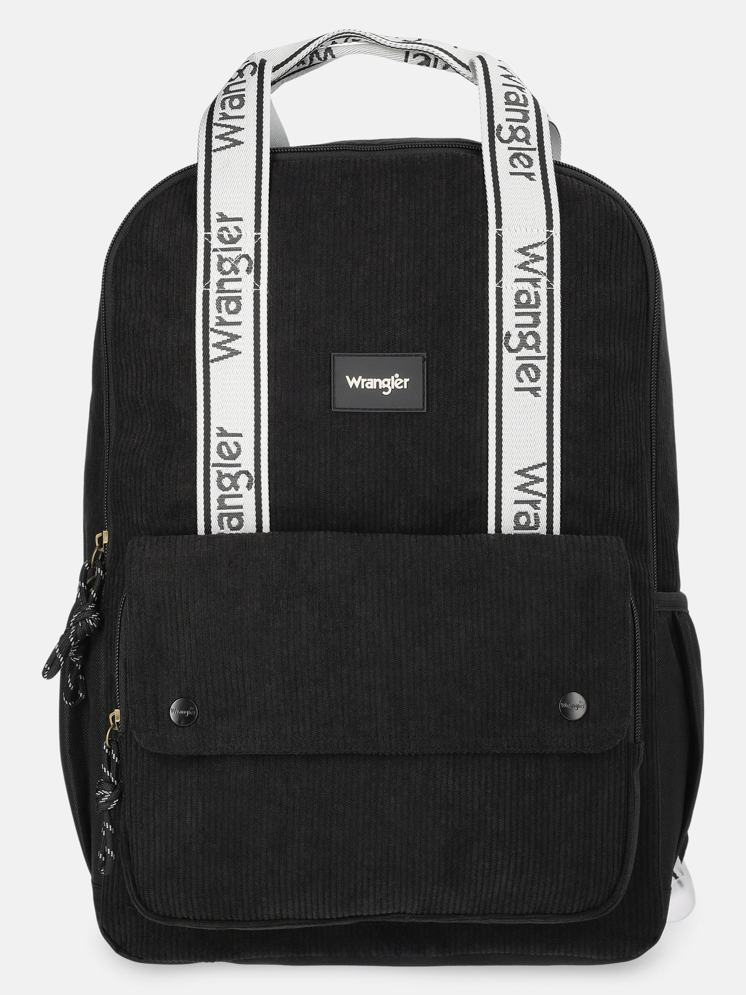 Unisex 17" Corduroy Backpack, Black