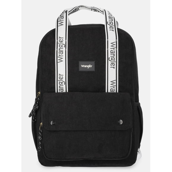 Wrangler Unisex 17" Corduroy Backpack, Black