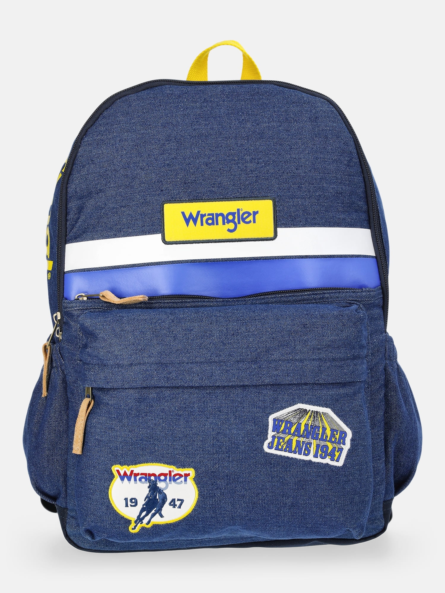 Wrangler Unisex 17" Rodeo Sport Denim Backpack, Blue