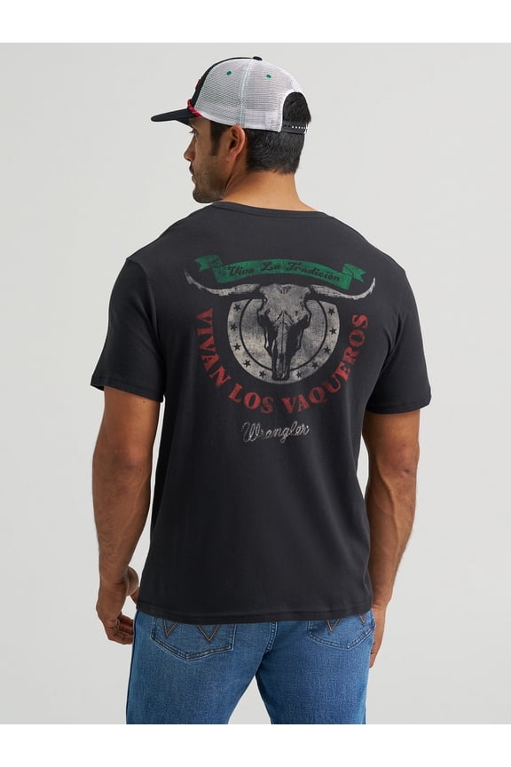 Vivan Los Vaqueros Jet Black - Mens Tee - 112375728