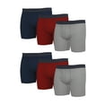 thumbnail image 1 of Wrangler WR P6 CTTN BXR Brief Underwear, Navy/Salsa, 1 of 4