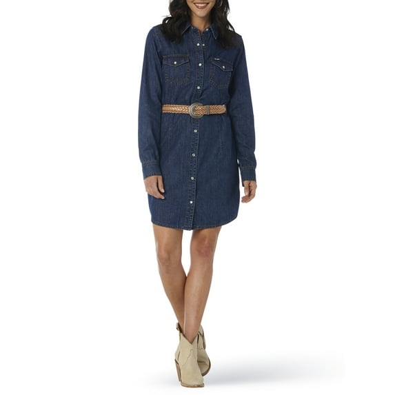 Wrangler® Western Denim Shirt Dress