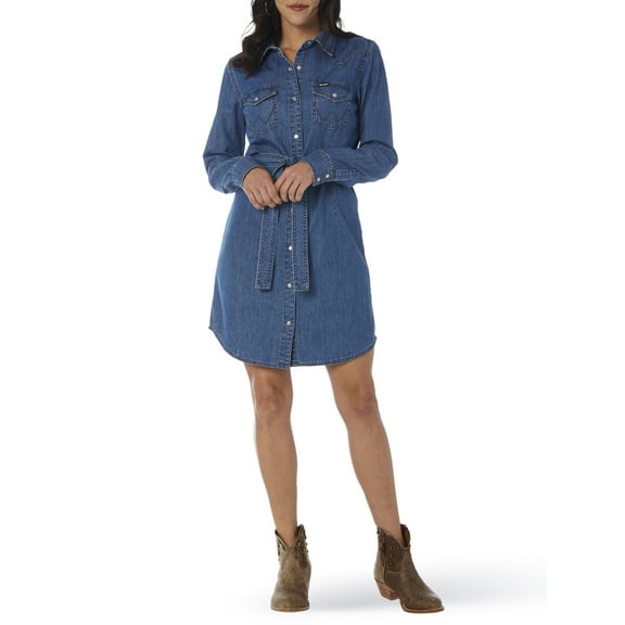Wrangler® Western Denim Shirt Dress