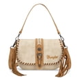 thumbnail image 1 of Wrangler Western Shoulder Bag for Women Vintage Cowgirl Crossbody Purse with Fringe, Tan, 1 of 7