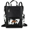 thumbnail interactive-video image 1 of Wrangler Women Backpack Purse Convertible Backpack Vegan Leather Ladies Anti Theft Backpack with Adjustable Strap, Cow-Black, 1 of 9