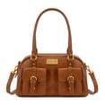 thumbnail image 1 of Wrangler Women Dome Top‑Handle Purse Medium Shoulder Handbag with Detachable Crossbody Strap, Brown, 1 of 8