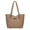 thumbnail image 1 of Wrangler Women Tote Bags Large Capacity Fashion Shoulder Handbag, Khaki, 1 of 7