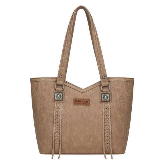 Wrangler Women Tote Bags Large Capacity Fashion Shoulder Handbag, Khaki