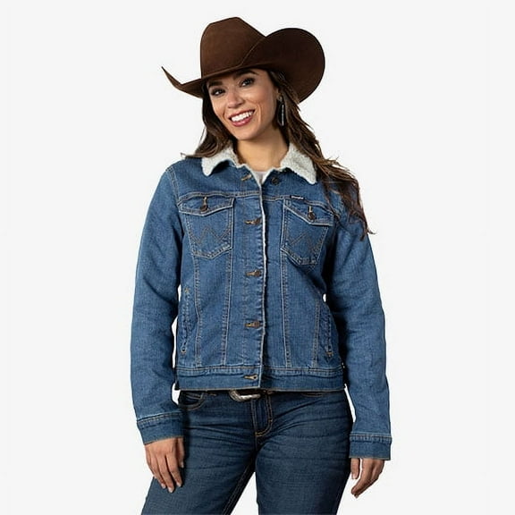 Wrangler® Women's Classic Denim Sherpa Jacket