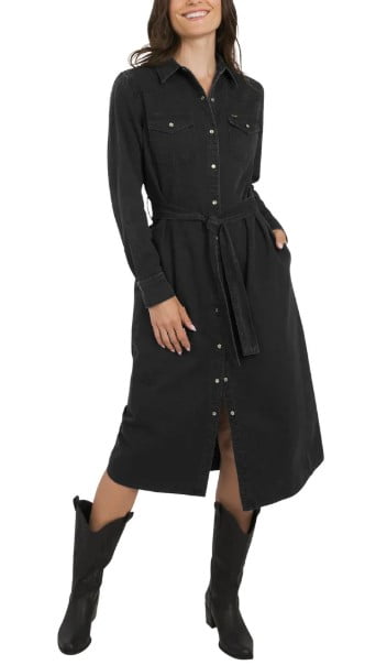 white christmas dresses Blue B Womens Black Denim Dress main image 1