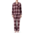thumbnail image 1 of Wrangler Women's Flannel Button-Down Pajama Set, 2-Piece, Sizes S-4X, 1 of 20