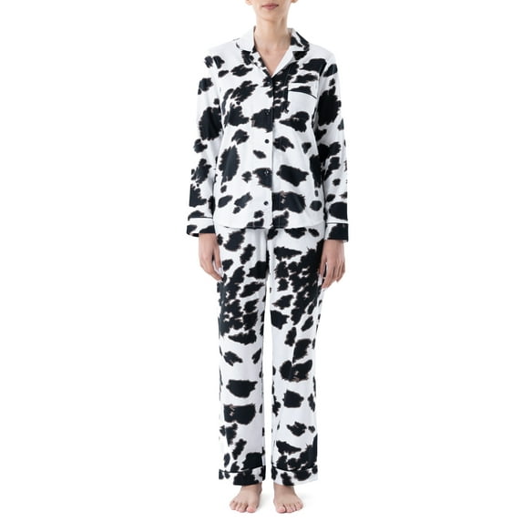 Wrangler Women's Flannel Button-Down Pajama Set, 2-Piece, Sizes S-4X