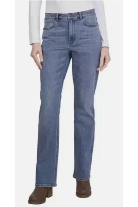 Womens High-Rise Bootcut Jeans, Free to Stretch, Blue, Size 4, 32 Inseam