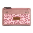thumbnail image 1 of Wrangler Women's Large Minimalist Phone Wallet Stylish Double Zipper Cash Wallet with RFID Protection for Ladies, Dark Pink, 1 of 7