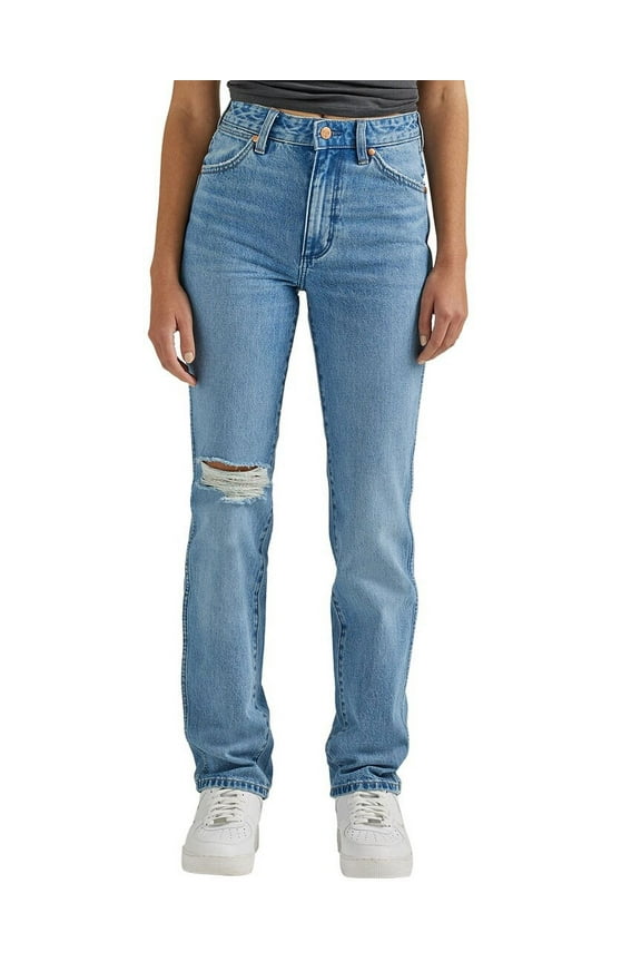 Women's Medium Wash High Rise Wild West Straight Jeans - 112334567 28W x 28L