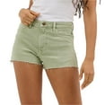 thumbnail image 1 of Women's Wrangler High-Rise Vintage Cutoff Jean Shorts Color: Eucalyptus Size: 6 AVG/REG, 1 of 4