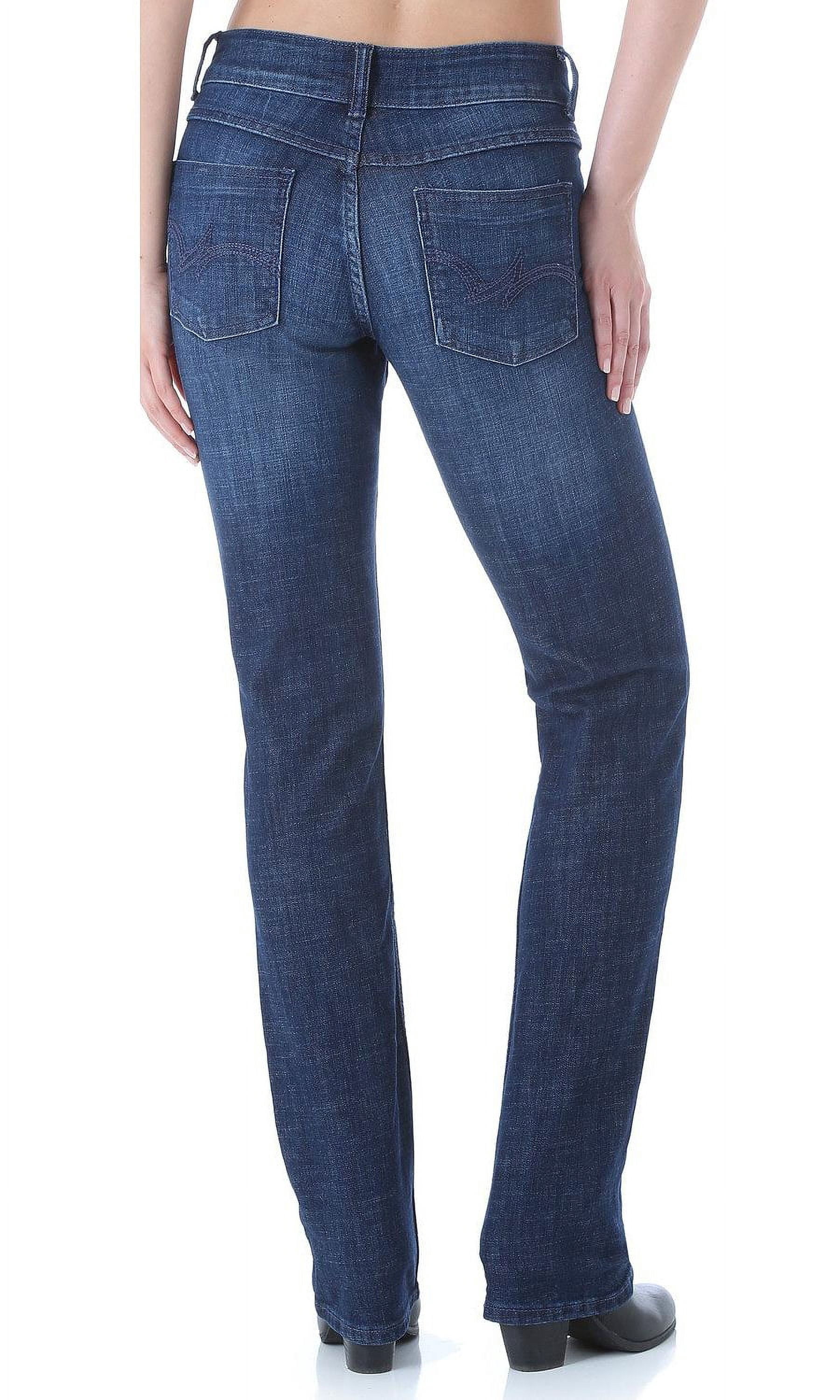 Wrangler Women's Plus Size Essential Mid Rise Straight Leg Jean