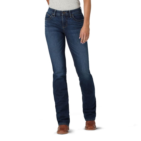 Wrangler Women's Q- Dark Wash Mid Rise Bootcut Ultimate Riding Jeans Dark Wash 31W x 32L